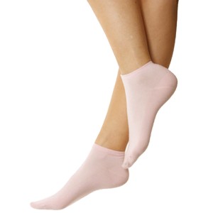 chaussettes fine et courte en coton beige