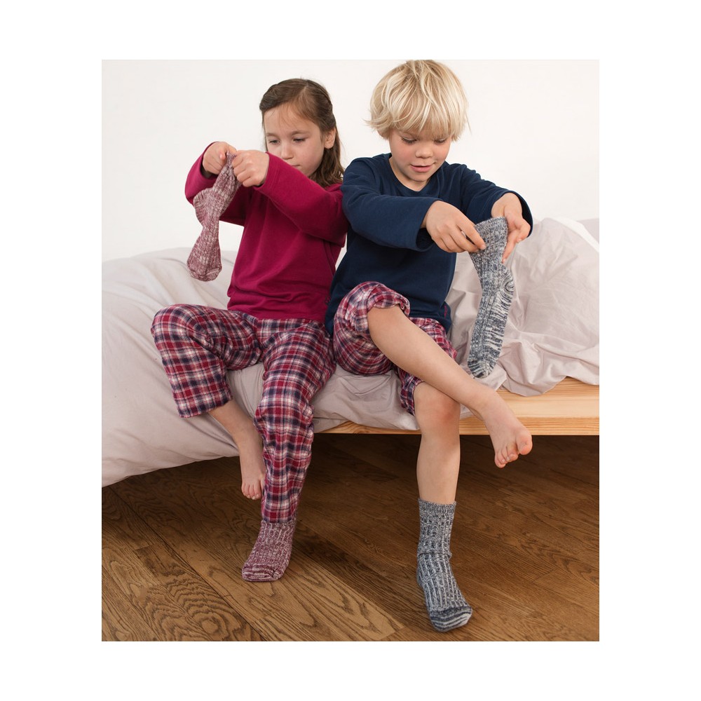 Chaussettes Norvegiennes pour Enfant Laine Coton bio