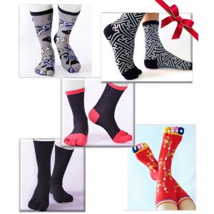 Coffret découverte 5 paires de chaussettes doigts en coton Bio