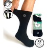 chaussette noir sans élastique coton bio diabetique