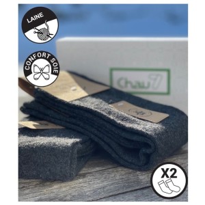 chaussettes haute cachemire soie femme
