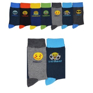 chaussettes enfant en coton smiley emoji