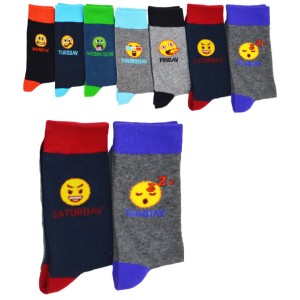 chaussettes enfant en coton smiley emoji