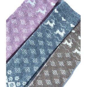 chaussettes femme haute cachemire soie