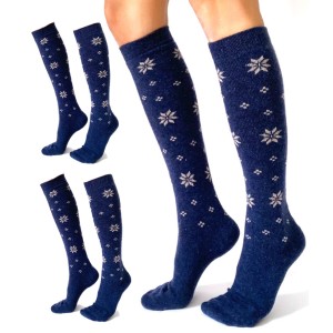 chaussettes femme haute cachemire soie