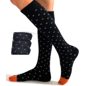 chaussettes mi-bas fantaisie en laine et angora pour femme