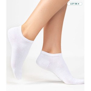 chaussettes fine et courte en coton noir
