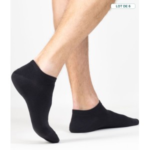 chaussettes fine et courte en coton noir