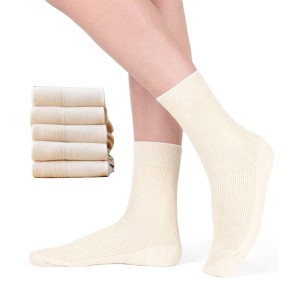 Chaussettes 100% pur coton bio - La chaussette anti-allergies qui ne serre pas le mollet! chaussette 100% coton anti transpirati