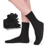 chaussettes 100% coton bio anti transpiration sans coutures non comprimante coloris noire
