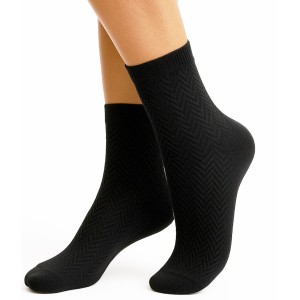 chaussettes en bambou ajouree motif ton sur ton