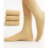 chaussettes fil ecosse bio 100% coton femme COLORIS BEIGE