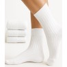 chaussettes fil ecosse bio 100% coton femme couleur blanche