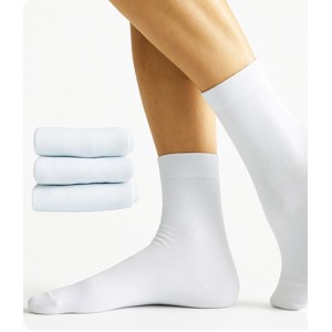 chaussettes blanche 100 coton fil ecosse bio pour femme