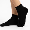 chaussettes doigt 5 doigts en bambou noir
