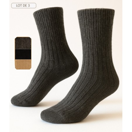 lot de 3 paires de chaussettes en laine chaude et douce non compression lot de 3 paires de chaussettes en laine chaude et douce non compression