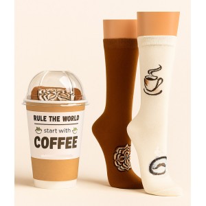 coffret de 2 paire chaussettes cafe