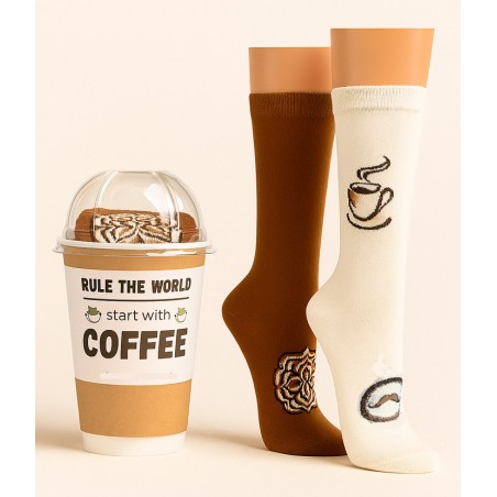 coffret de 2 paire chaussettes cafe coffret de 2 paire chaussettes cafe