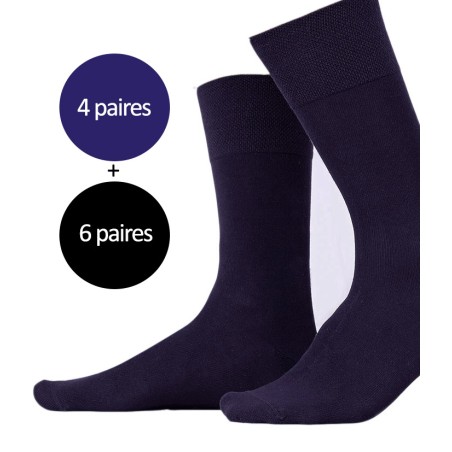 chaussettes bambou marine et noir chaussettes bambou marine et noir