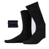 chaussettes bambou noir 2 paires pour homme