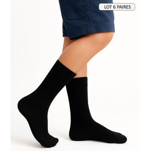 chaussettes en lot pour enfant adolescent enfant en bambou noir