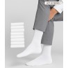 chaussettes fil d'ecosse 100% coton blanc pour homme lot de 10 paires blanches