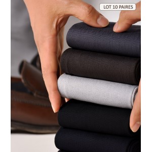 chaussettes noires pour homme  fil d'ecosse pur coton qualite