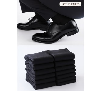 chaussette fil ecosse 100 coton noire pour hommes