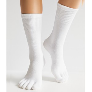 chaussettes doigt orteil coton blanc bio