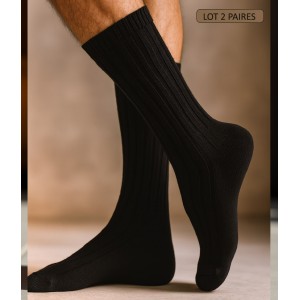 chaussettes noires cachemire et merinos laine douce chaussettes chaudes pour homme