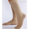 chaussette en merinos et cachemire laine douce chaude ecru beige pour homme