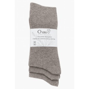 chaussettes ccahemire beige