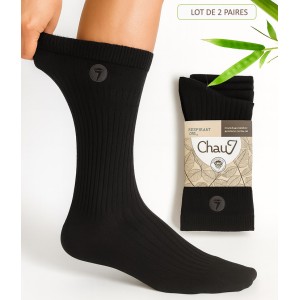 chaussettes diabétique gros mollet problème de circulation coloris noir obesité