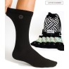 chaussettes en coton bio non comprimante sans elastique pour diabetique socks noir