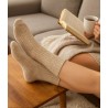 chaussette en laine et soie cocoon hiver style chaleur
