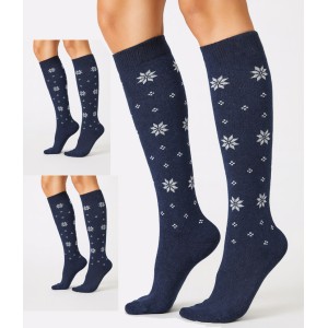 chaussette haute en cachemire fine te douce flocon