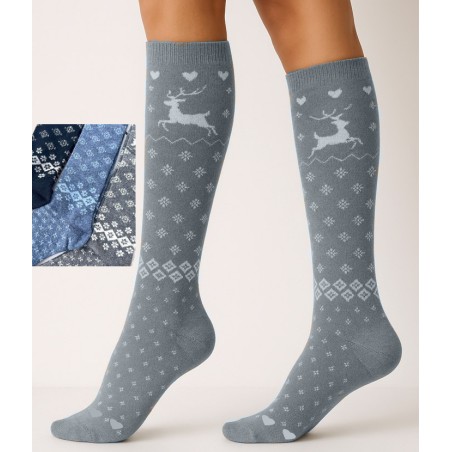 Chaussette haute Femme Cachemire et Soie