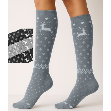 Chaussette haute Femme Cachemire et Soie
