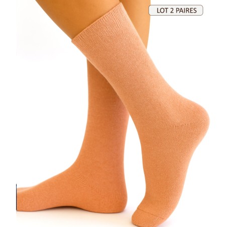 chaussettes cachemire soie unie pour femme couleurs abricot rose chaussettes cachemire soie unie pour femme couleurs abricot rose