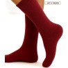 chaussettes cachemire soie unie pour femme couleurs rouge bordeaux