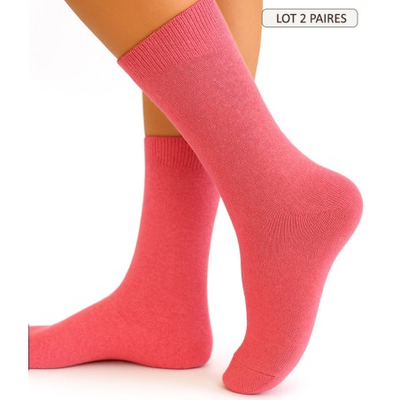 chaussettes cachemire soie unie pour femme couleurs rose fuschia chaussettes cachemire soie unie pour femme couleurs rose fuschia