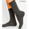 chaussettes cachemire soie unie pour femme couleurs gris fonce anthracite