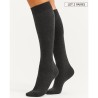 Chaussette haute laine cachemire soie pour femme, chaussettes chaudes douces hiver coloris gris antracite