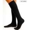 Chaussette haute laine cachemire soie pour femme, chaussettes chaudes douces hiver coloris gris antracite