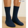 chaussettes cachemire doux chaussettes hiver pour homme coloris bleu marine