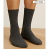 chaussettes cachemire doux chaussettes hiver pour homme coloris gris antracite