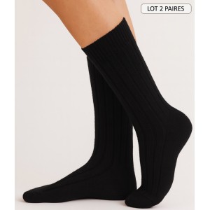 chaussettes noires cachemire et merinos laine douce chaussettes chaudes pour homme