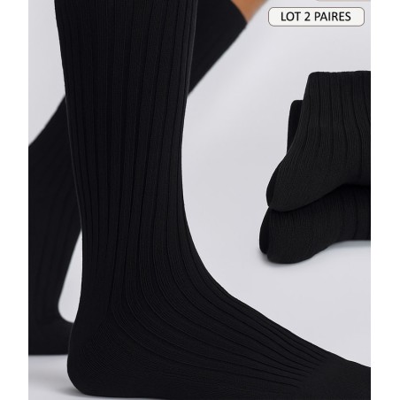 haussettes noires cachemire et merinos laine douce chaussettes chaudes pour homme