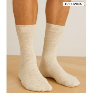 chaussettes en lin naturel et leger chaussette fines et legere ecru beige