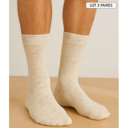 chaussettes en lin naturel et leger chaussette fines et legere ecru beige